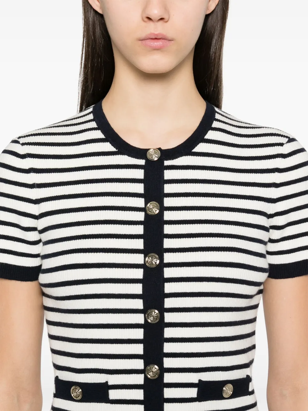 Maje Gestreept T-shirt Blauw