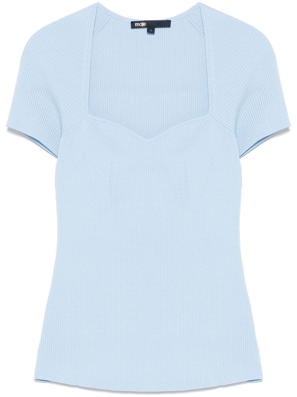 Maje ribbed top - Blue