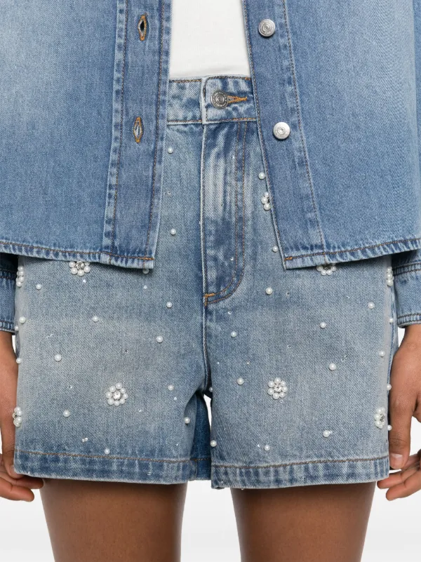メメ様 Maje Denim Shorts | Blue | FARFETCH