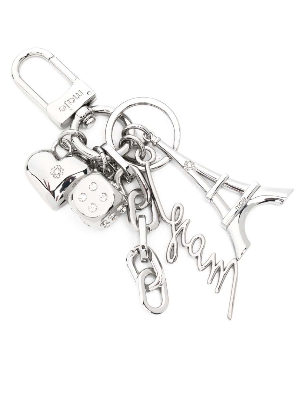 Maje logo-charm keyring Women