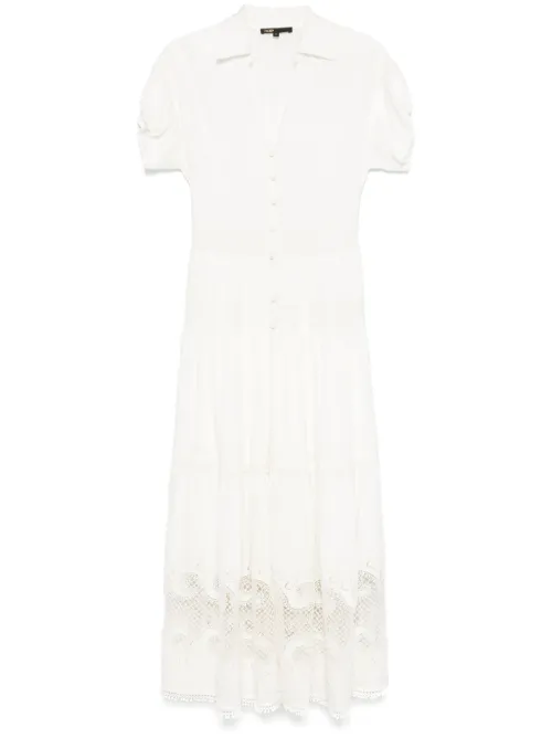 Robe en dentelle à coupe longue - Maje - Modalova
