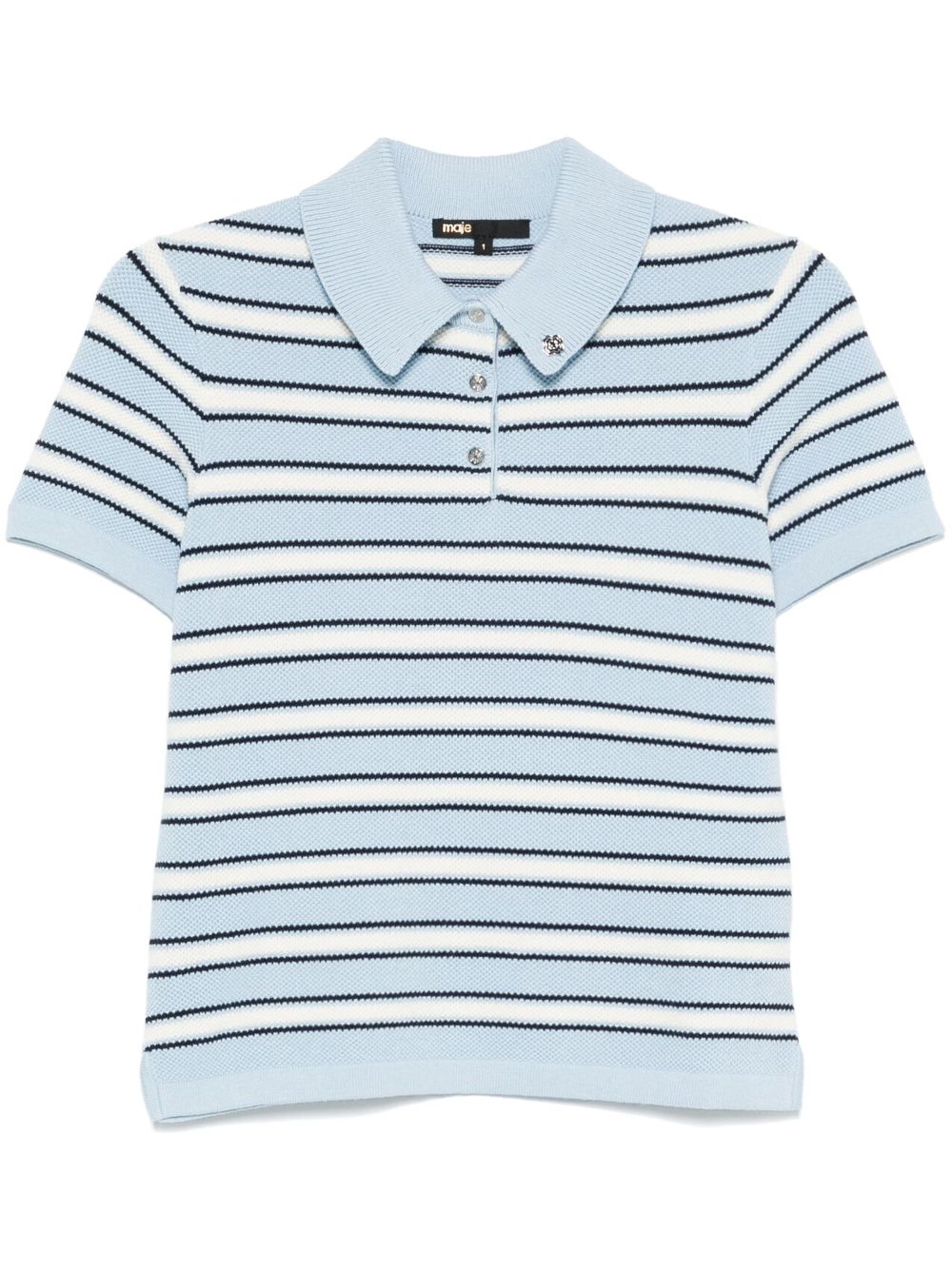 Maje striped polo top - Blue