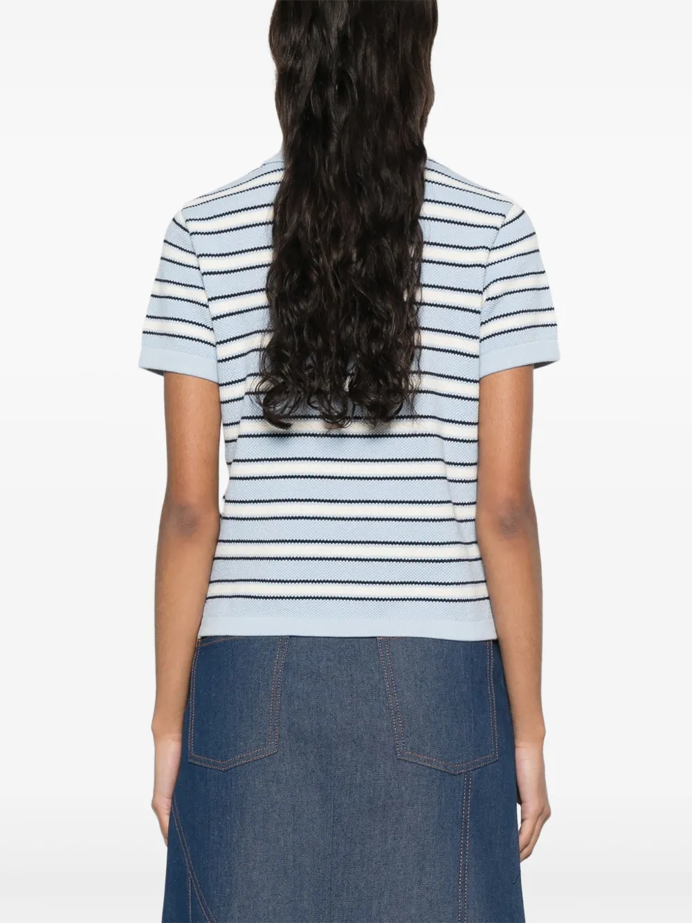 Maje Gestreepte polotop Blauw