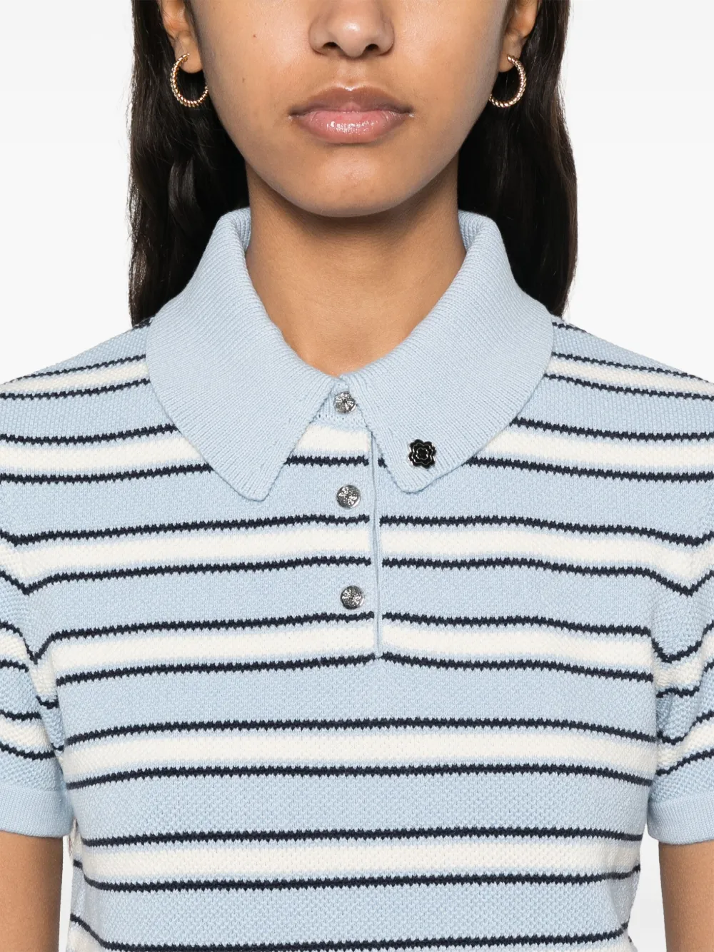 Maje Gestreepte polotop Blauw