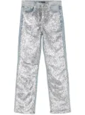 Maje sequin-embellished jeans - Blue