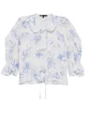 Maje floral-print blouse - Blue