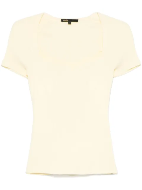 Maje fine-ribbed top