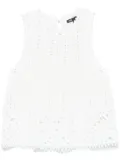 Maje crochet-knit top - White