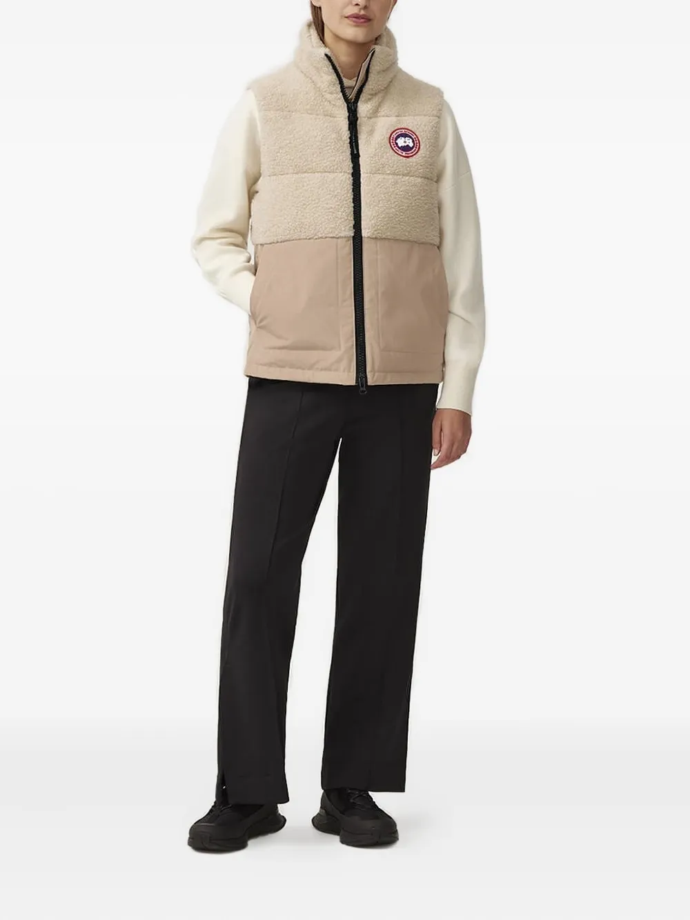 Canada Goose Elora Quilted Shell And Fleece Gilet In Brown
