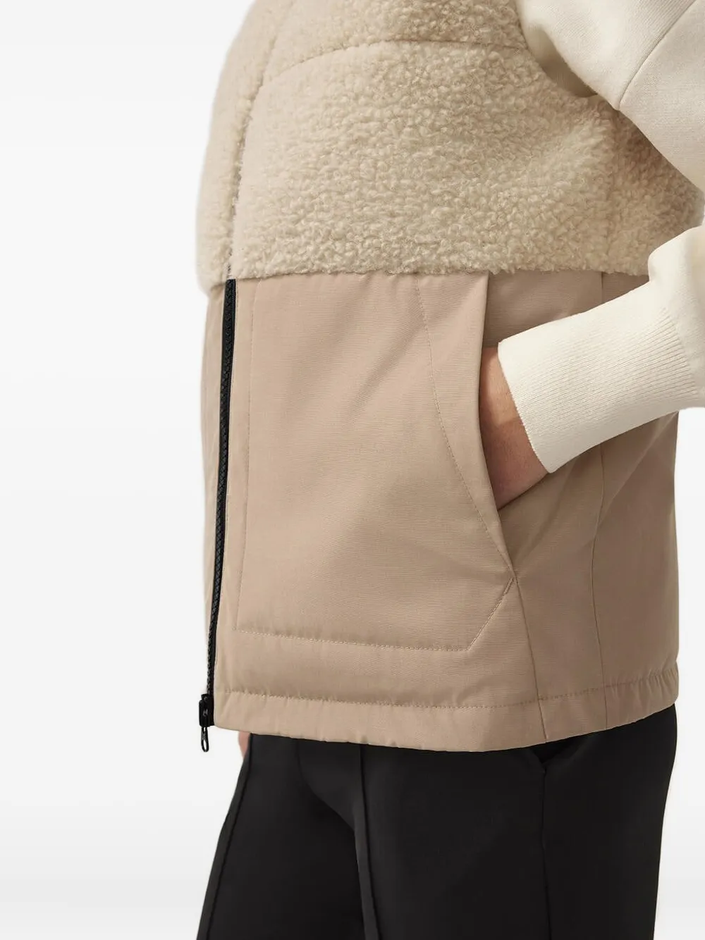 Canada Goose Elora Quilted Shell And Fleece Gilet In Brown