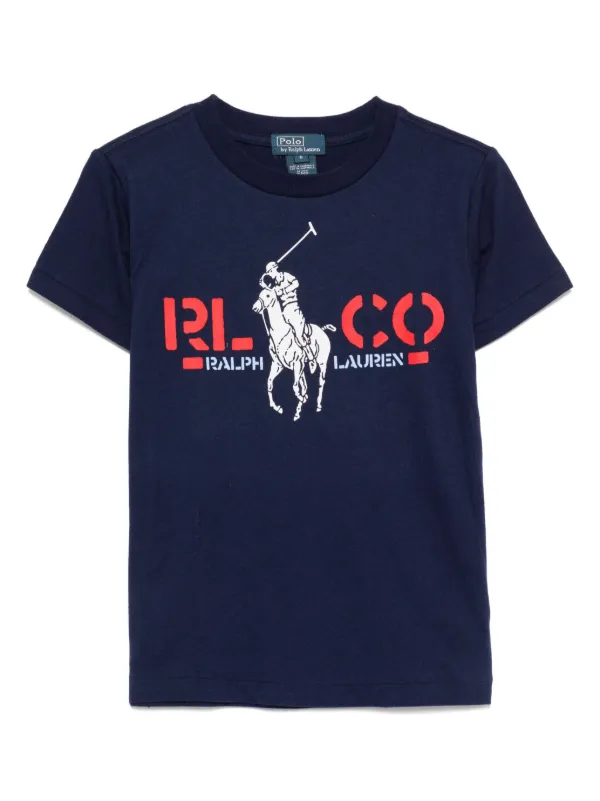 POLO RALPH LAUREN KIDS logo-print T-shirt Blue FARFETCH ID