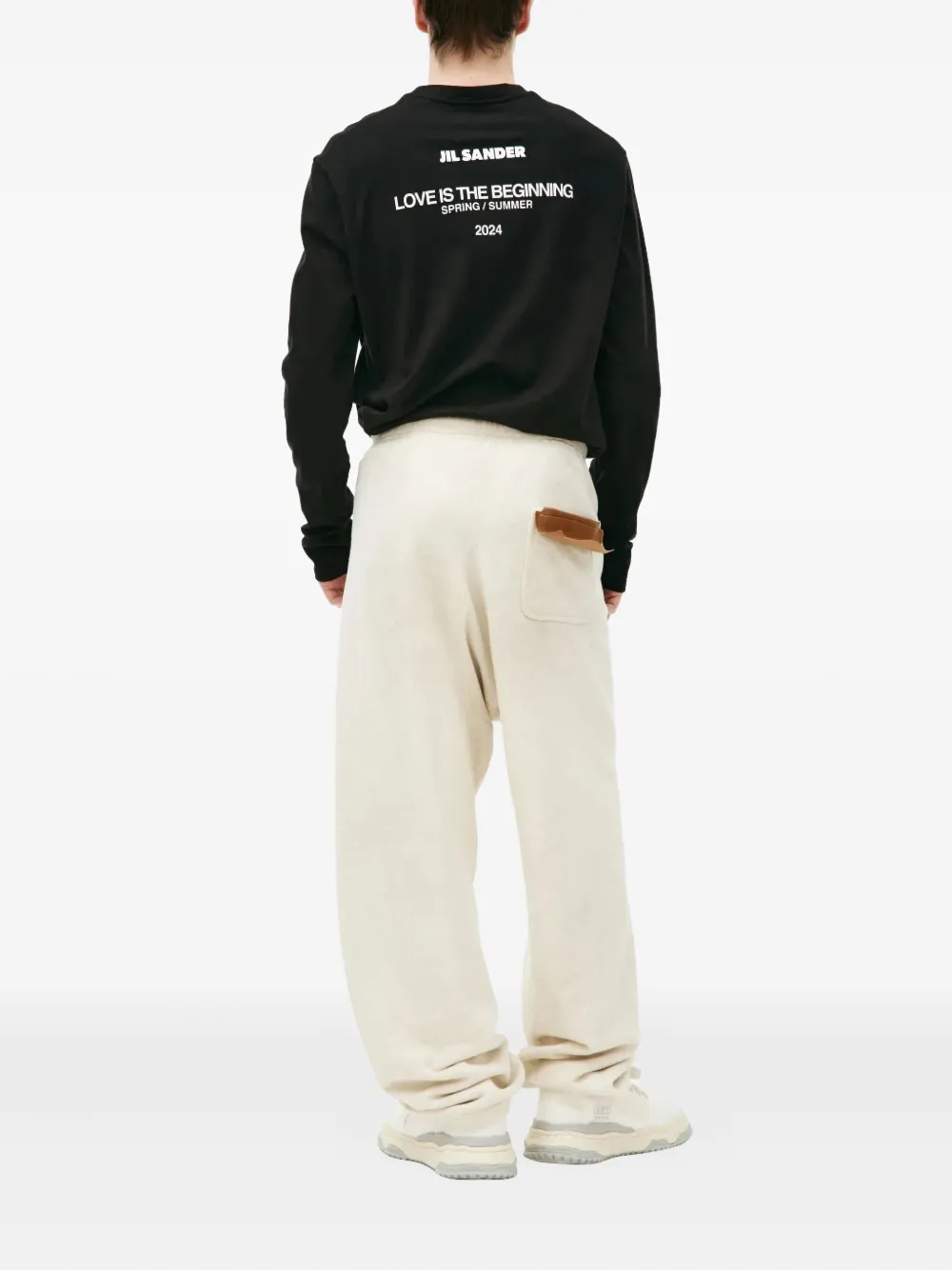 Maison MIHARA YASUHIRO Trainingsbroek met logopatch Beige