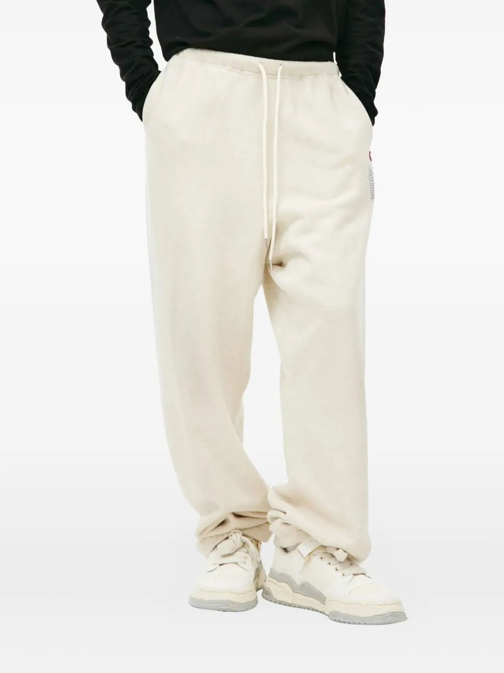Maison MIHARA YASUHIRO Trainingsbroek met logopatch Beige