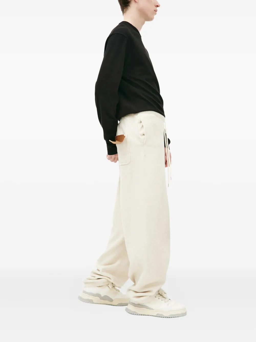 Maison MIHARA YASUHIRO Trainingsbroek met logopatch - Beige