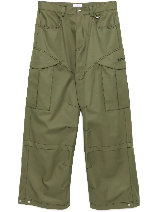 カーゴパンツ Cotton Twill Military Wide Cargo Pants Off White Off-White Military Cargo Pants | Green | FARFETCH