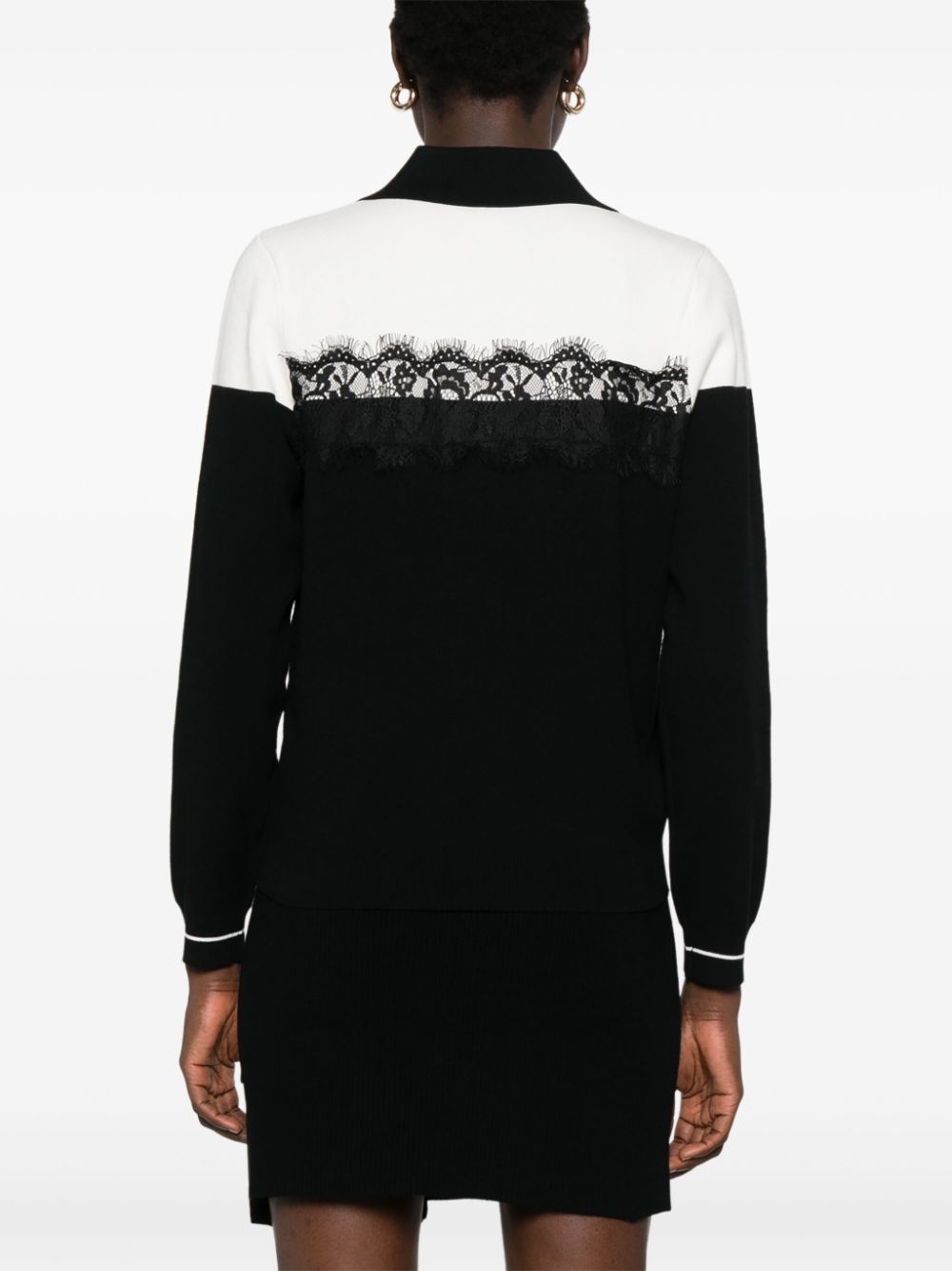 LIU •JO LACE-DETAILED SWEATER 