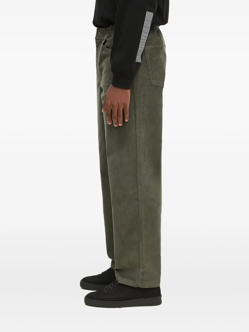 Norse Projects Elastic-waist Corduroy Trousers In Green