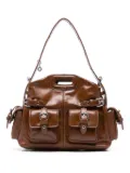 Maje eyelet-detail cross body bag - Brown