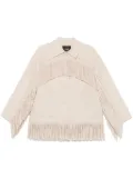 Maje fringed coat - Neutrals