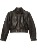 Maje leather jacket - Brown