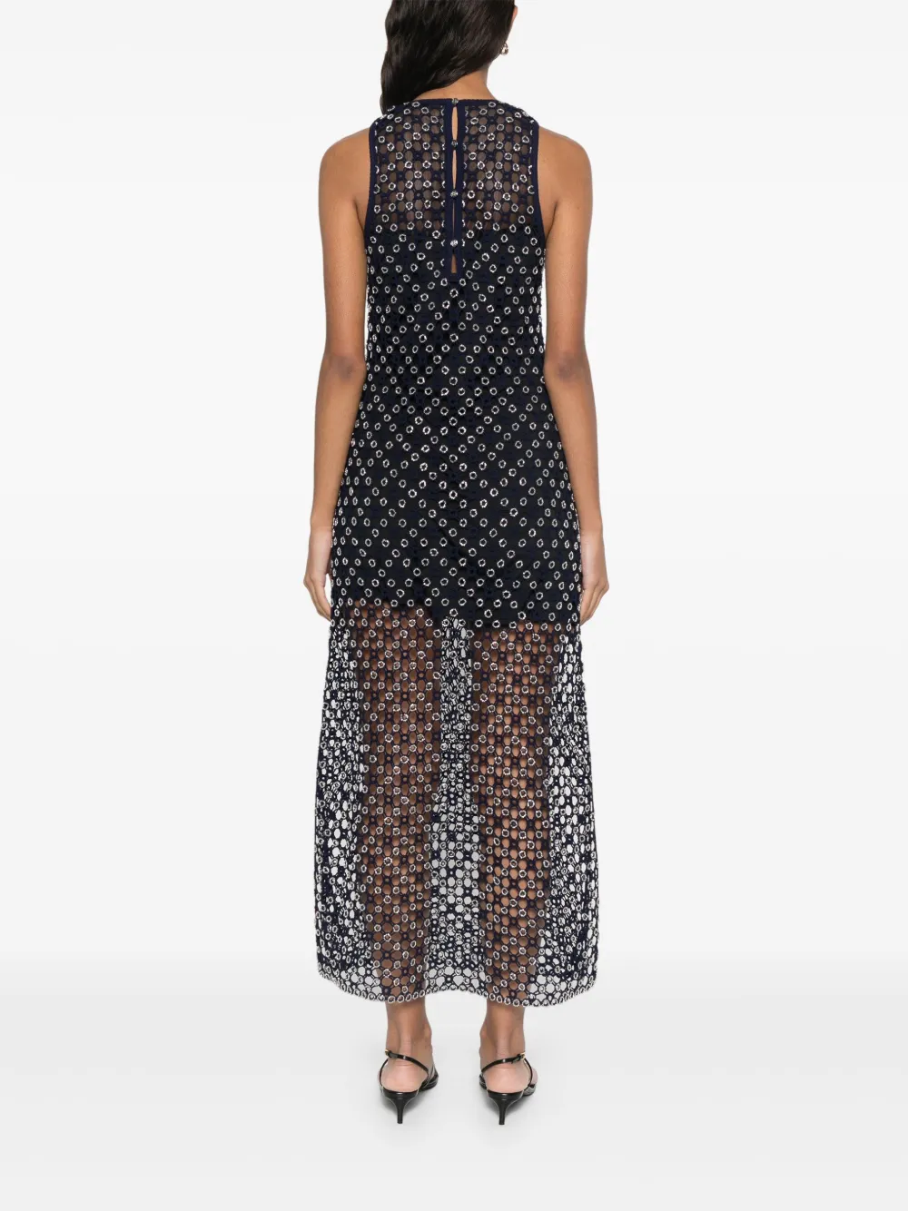 Maje Maxi-jurk met kralen Blauw