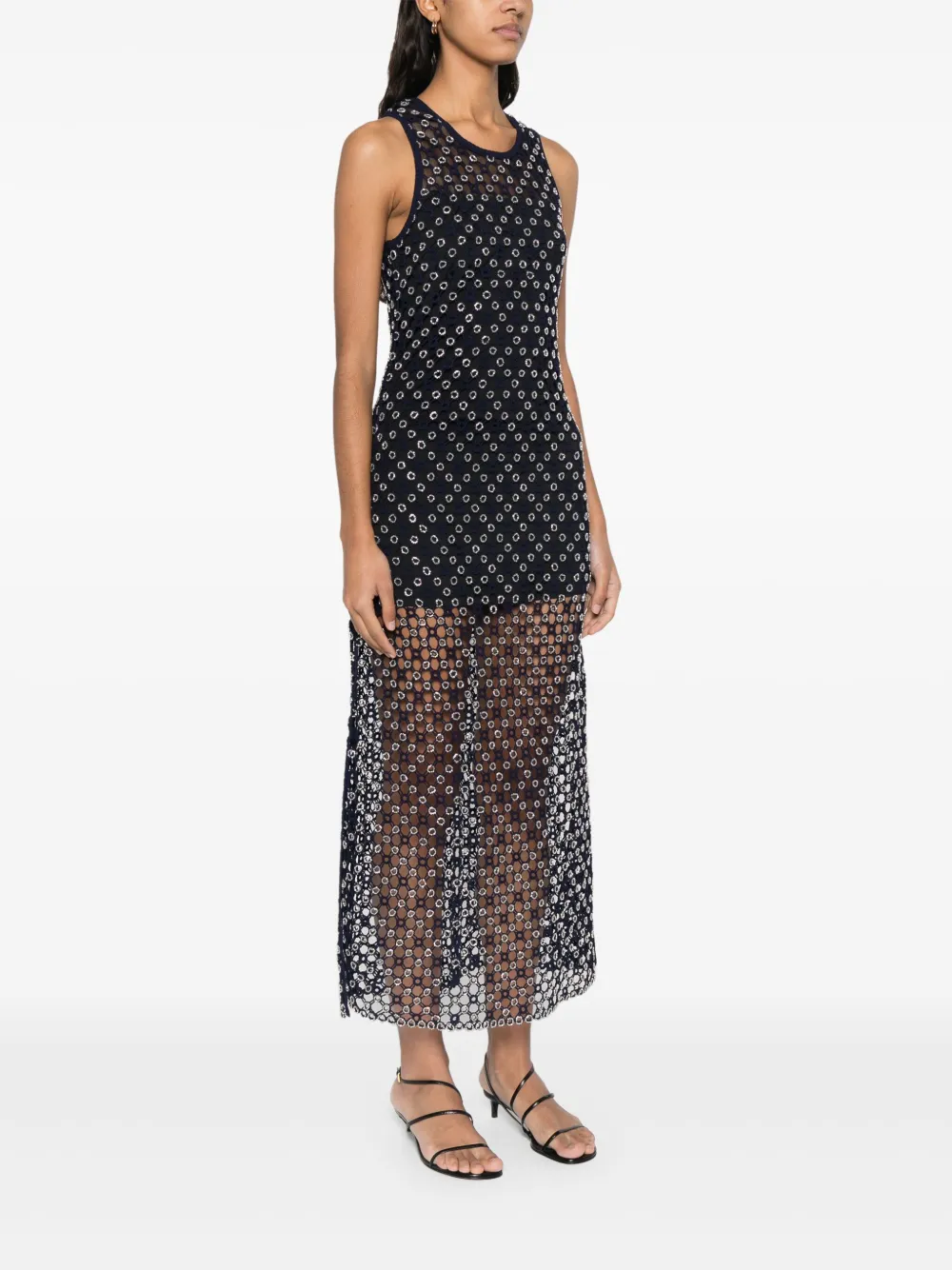 Maje Maxi-jurk met kralen Blauw