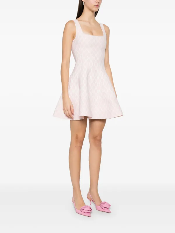 Maje Jacquard Knitted Mini Dress | Pink | FARFETCH Maje Jacquard Knitted Mini Dress | Pink | FARFETCH