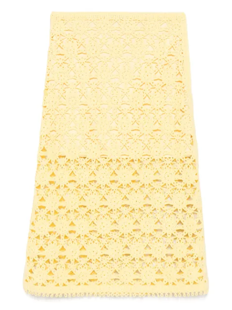 Maje sun-patterned midi skirt