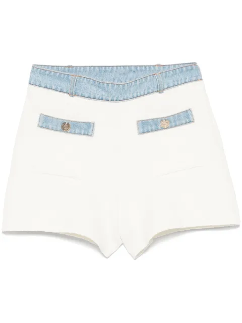 Maje denim-trim shorts