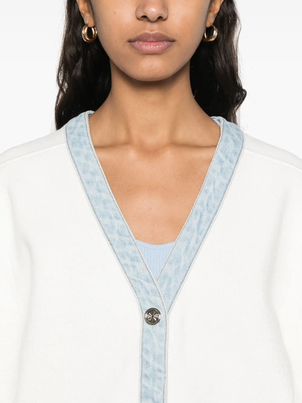 Maje Bouclé vest Wit
