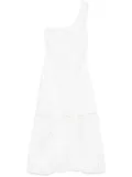 Maje one-shoulder midi dress - White