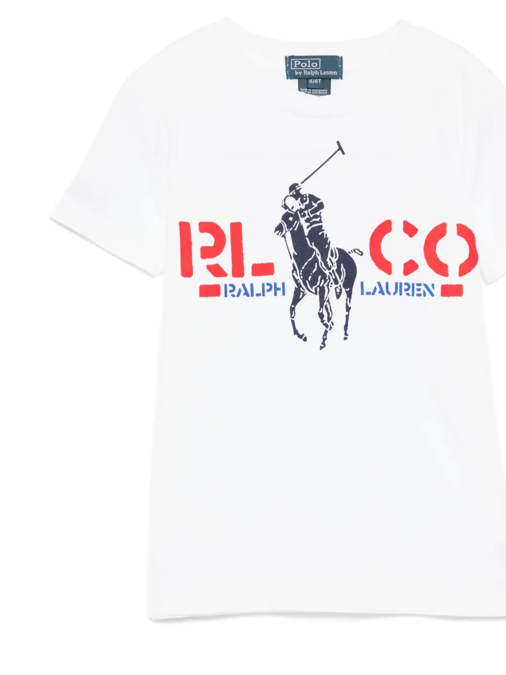 POLO RALPH LAUREN KIDS T-shirt met logoprint Wit