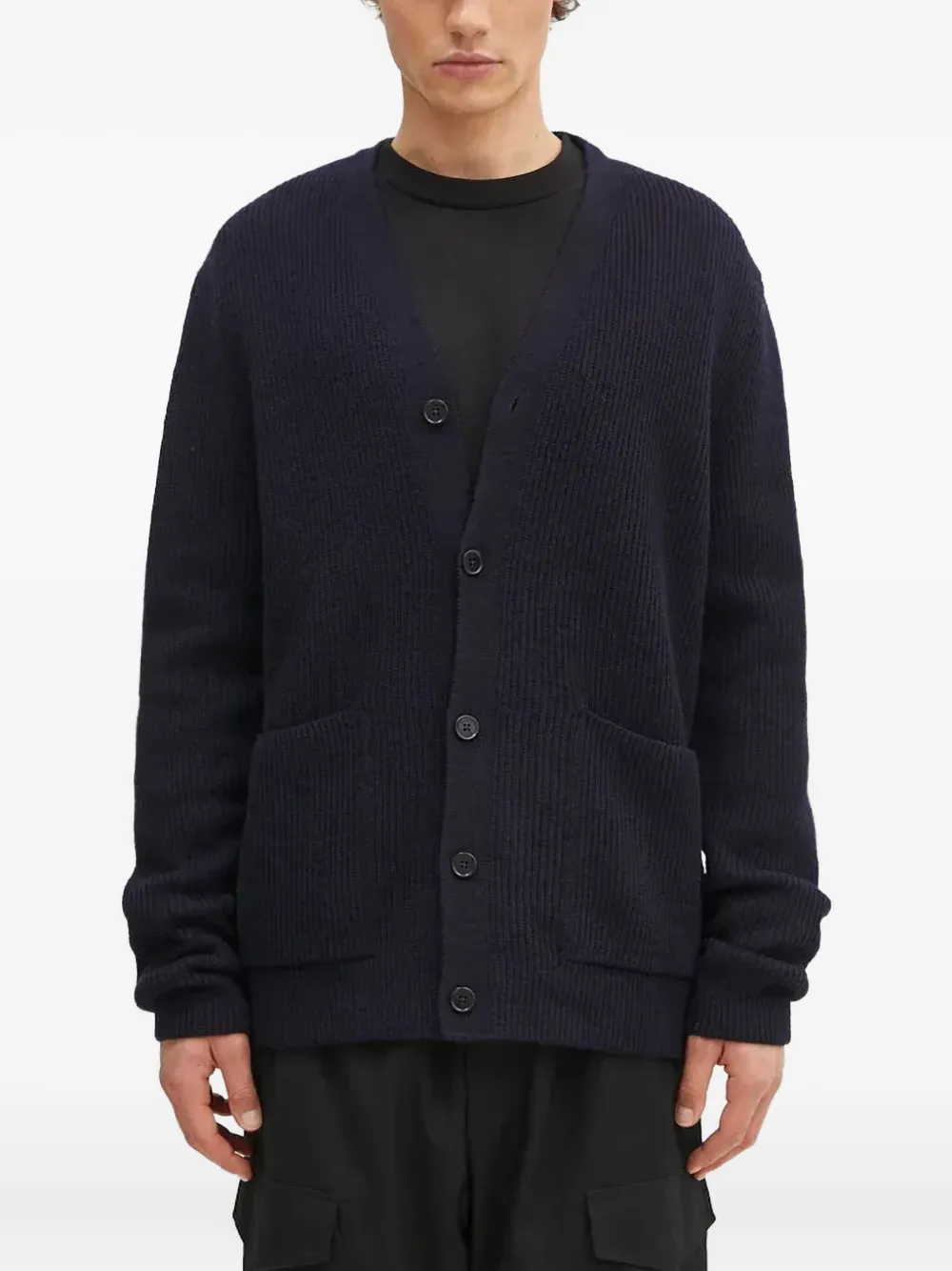 Norse Projects Loki ribbed pocket cardigan | Blue | Image 1