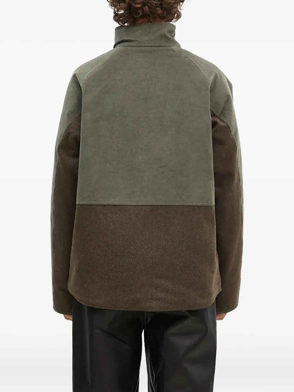 Norse Projects Corduroy-panelled Jacket In Green