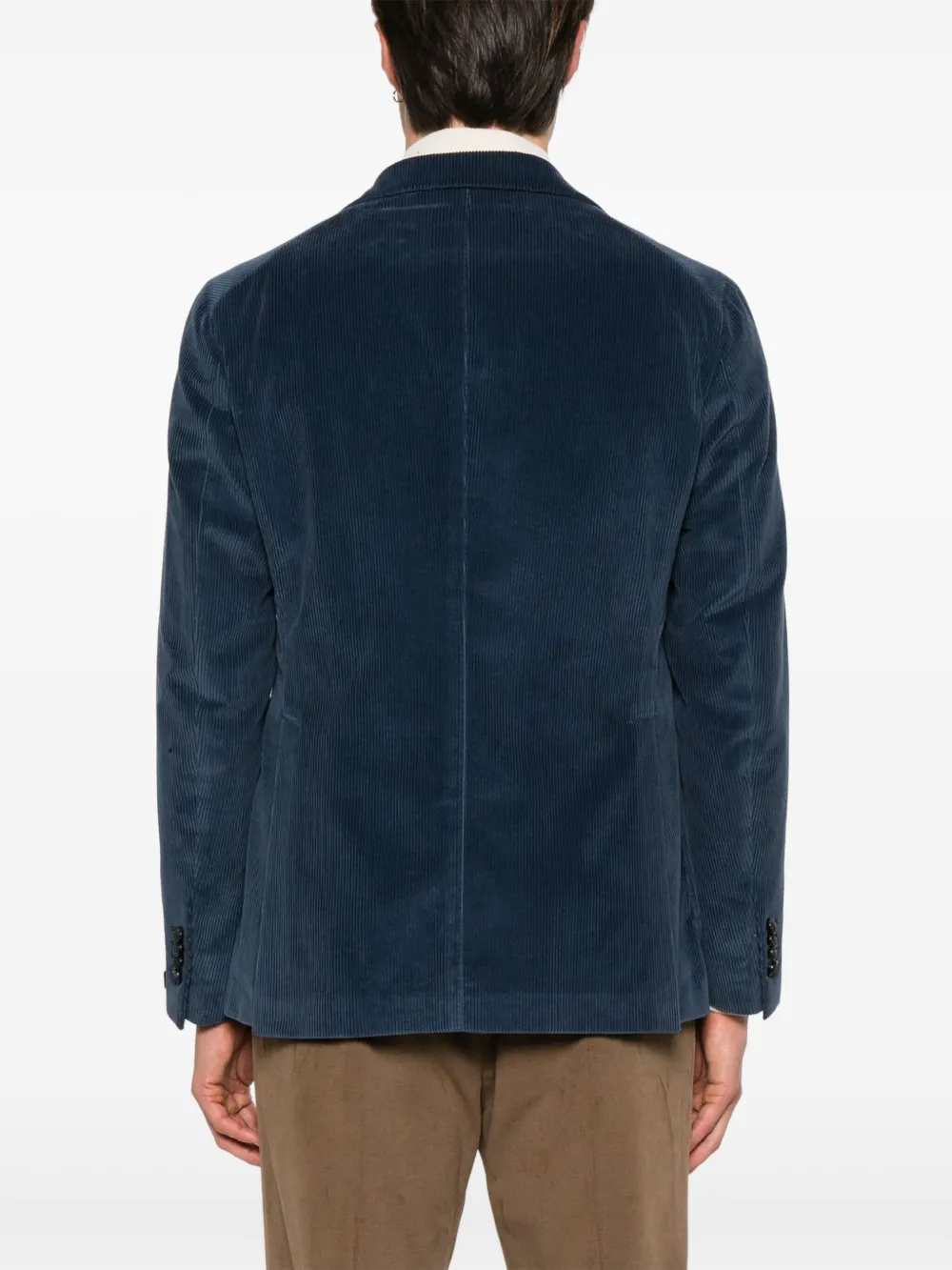 Shop Tagliatore Corduroy Blazer In Blue