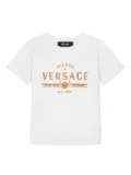 Versace Kids glitter-logo T-shirt - White