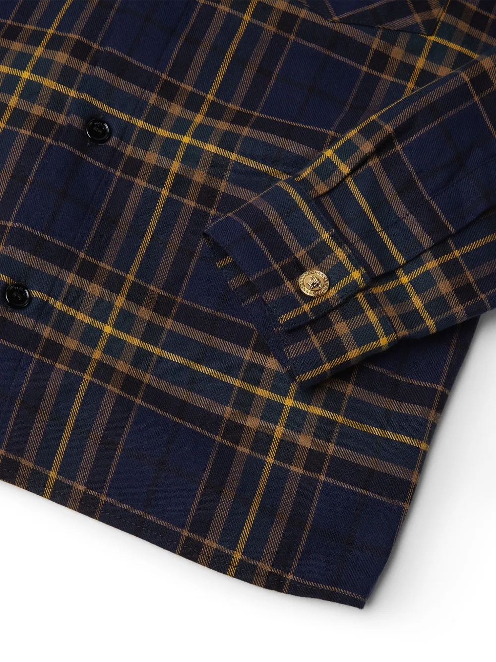 Versace Kids Shirt met tartan ruit Blauw