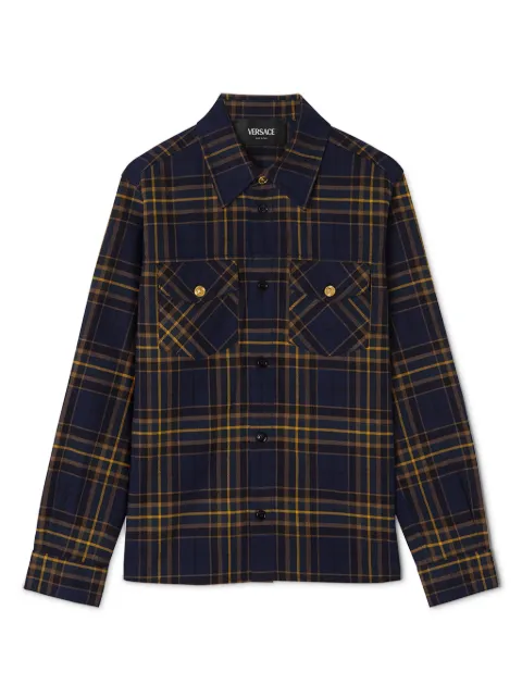 Versace Kids tartan-check shirt