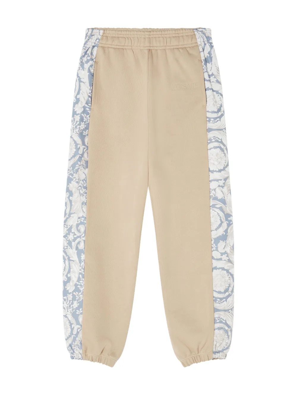 Versace Panelled Track Trousers In Brown