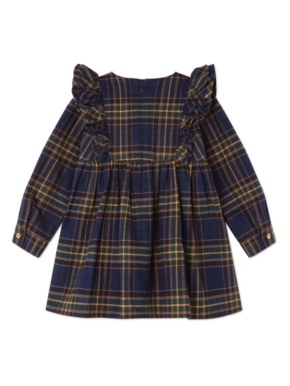 Versace Kids Jurk met tartan ruit - Blauw