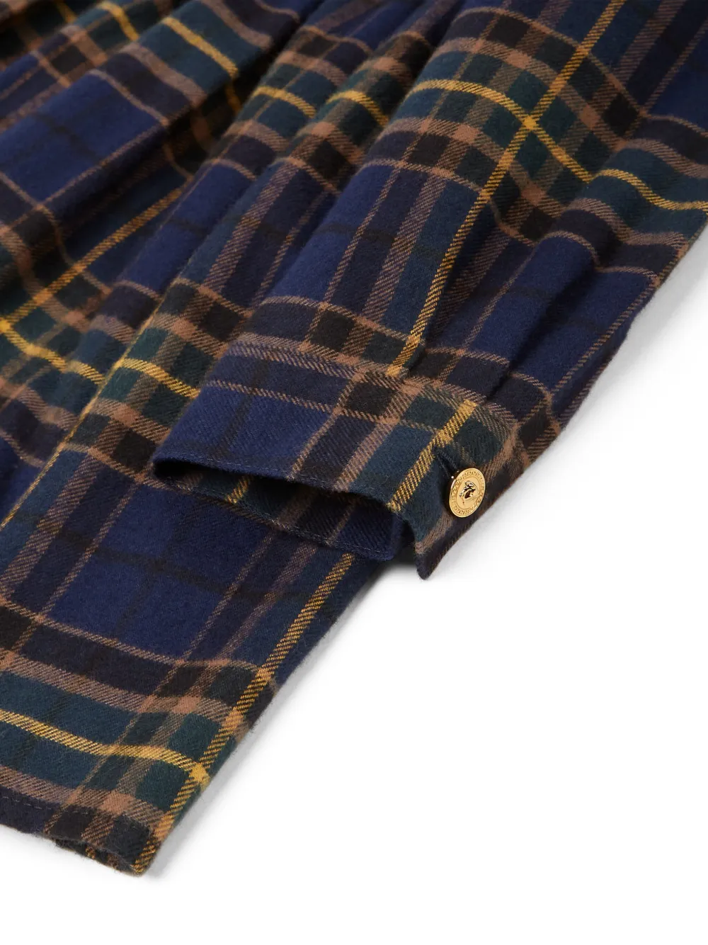 Versace Kids Jurk met tartan ruit Blauw
