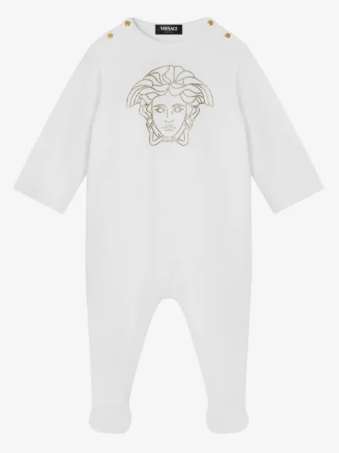 Versace Kids Medusa-studded sleepsuit