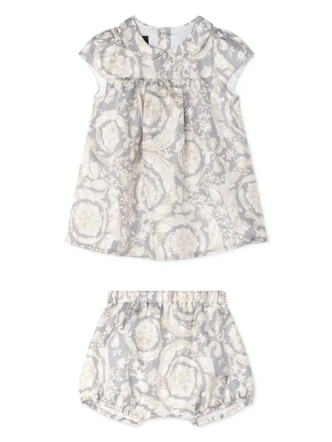 Versace Kids set de vestido con estampado Barocco