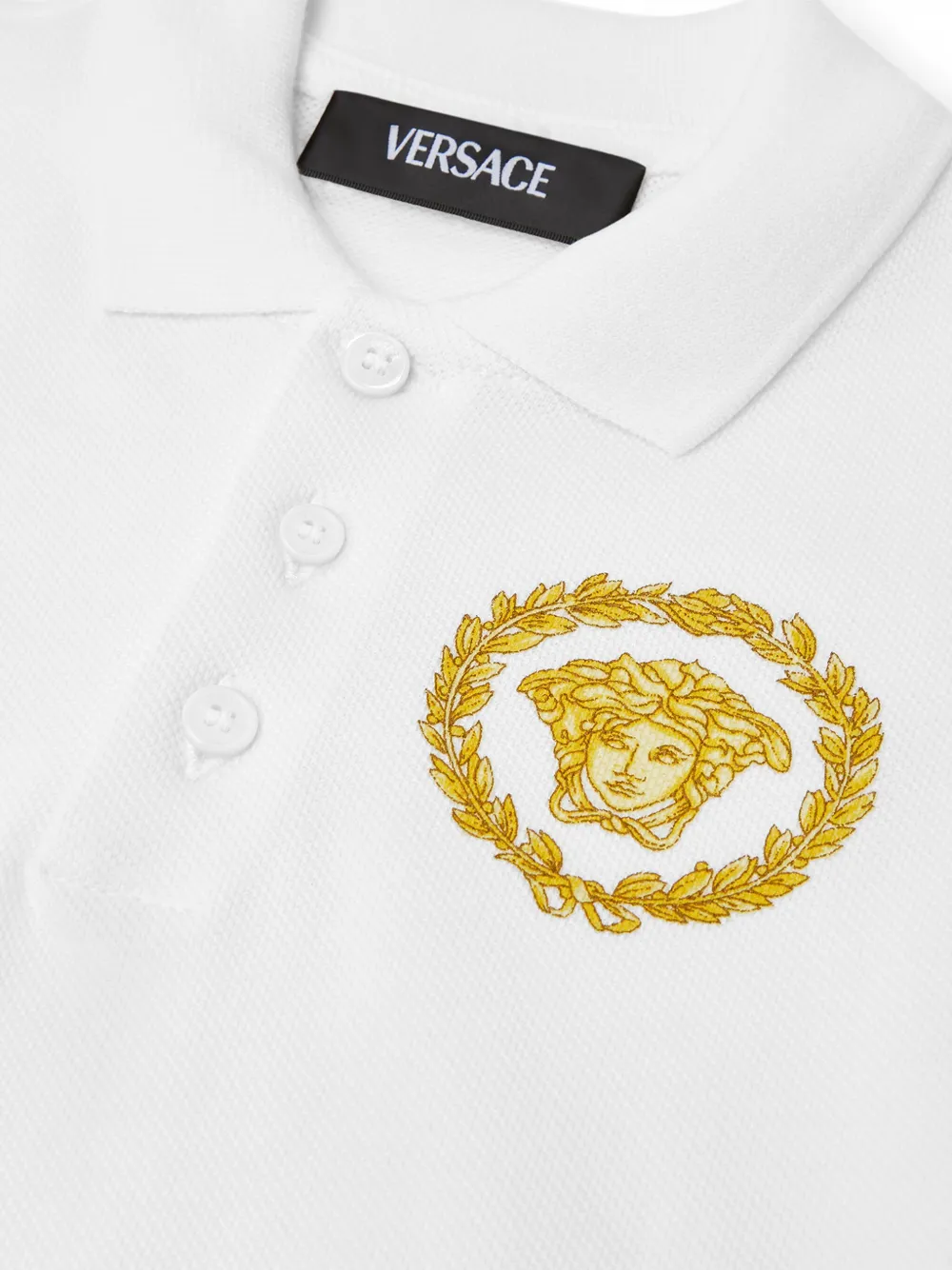Versace Kids Poloshirt met korte mouwen Wit