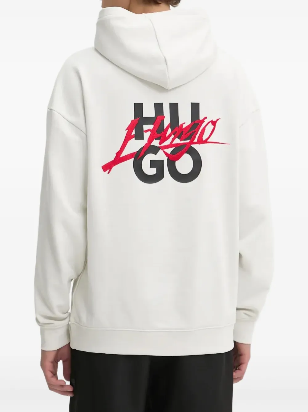 Hugo Boss Logo Hoodie In White