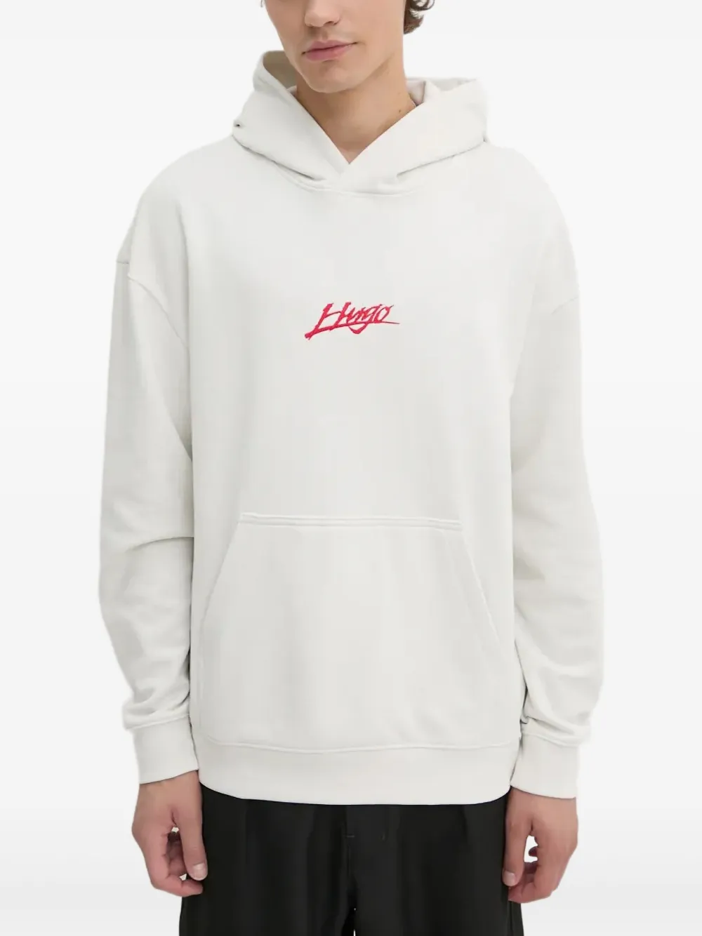 HUGO hoodie con logo estampado | blanco | Image 1