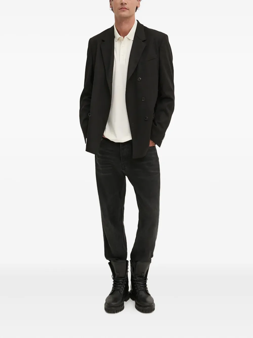 HUGO Poloshirt met lange mouwen - Wit