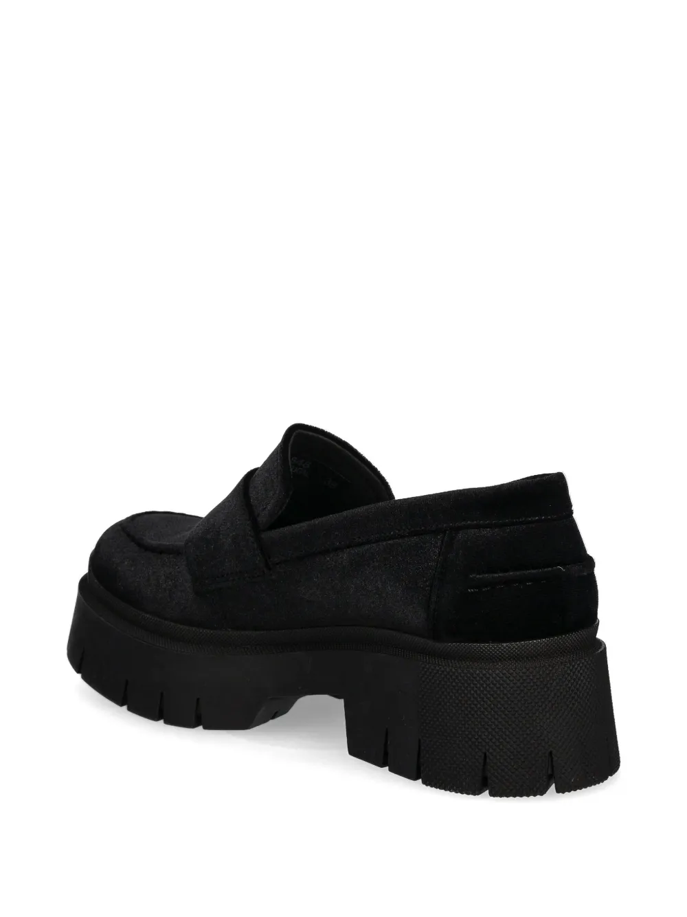 HUGO stacked-logo loafers Black