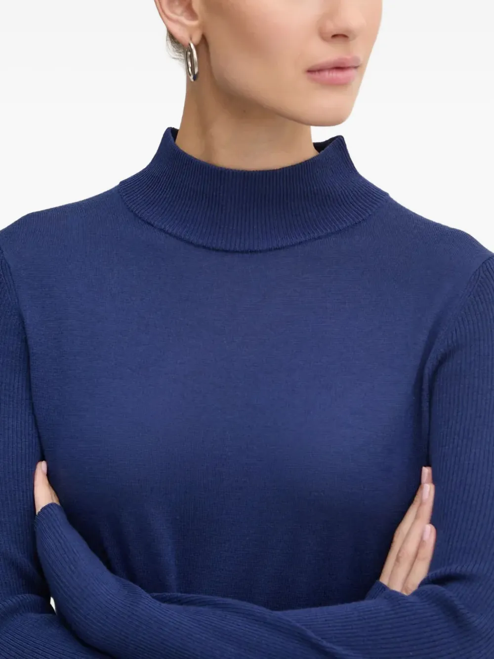 HUGO Trui met trechterhals Blauw