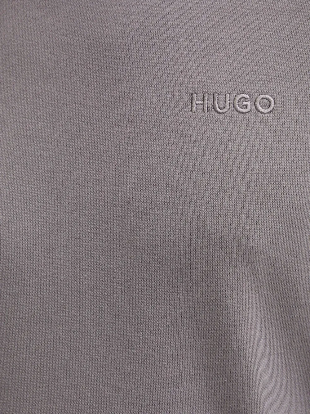 Hugo Boss Logo-tape Hoodie In Gray